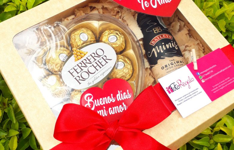 Caja regalo a domicilio licor chocolates Popayán